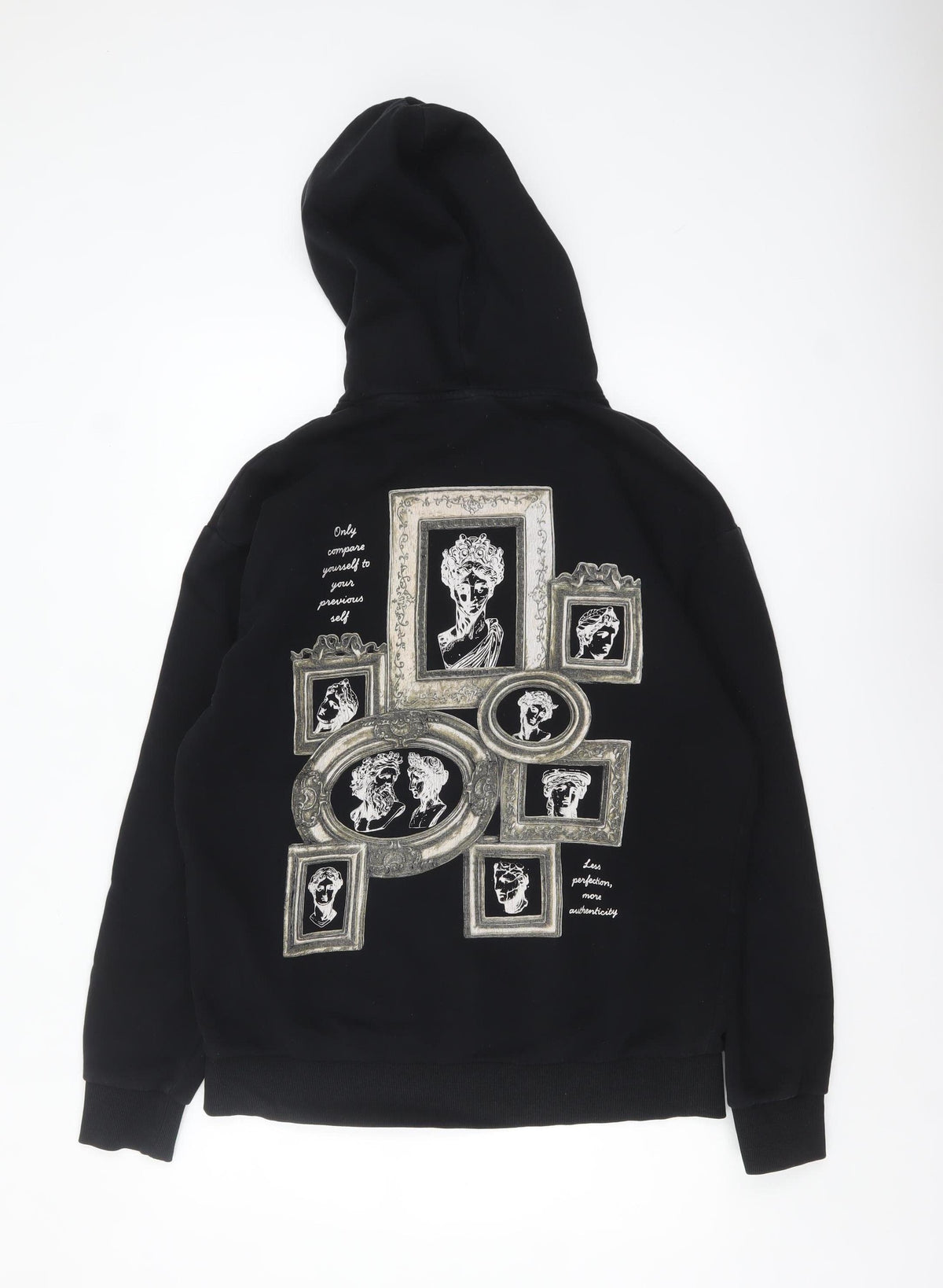 Mens UK Size L JACK & JONES Black Pullover Hoodie