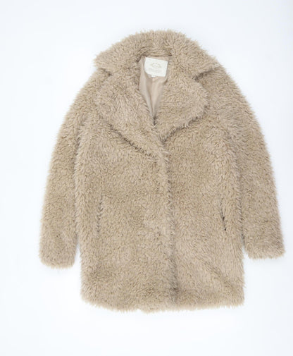 Womens UK Size S Vera & Lucy Beige Overcoat