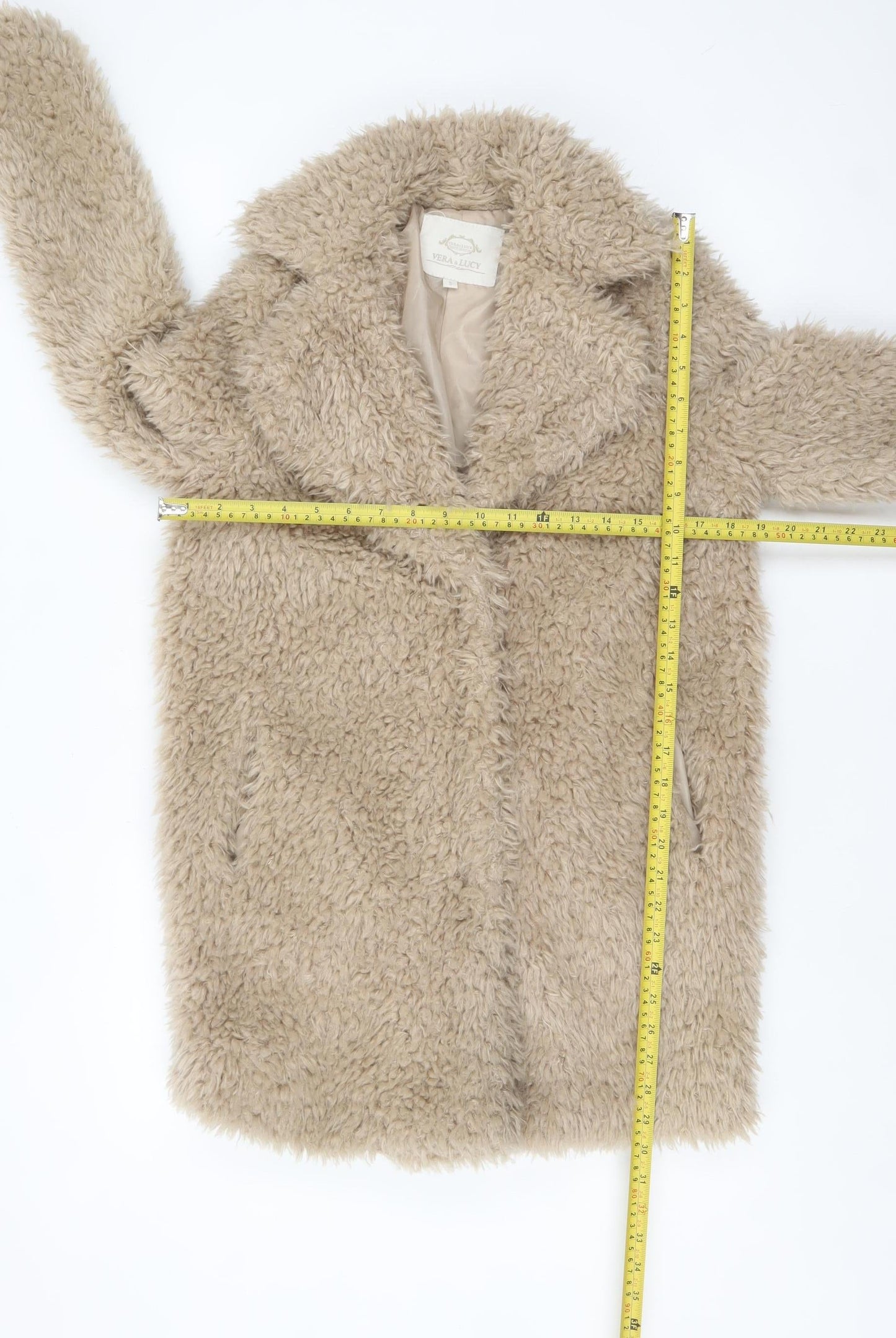 Womens UK Size S Vera & Lucy Beige Overcoat