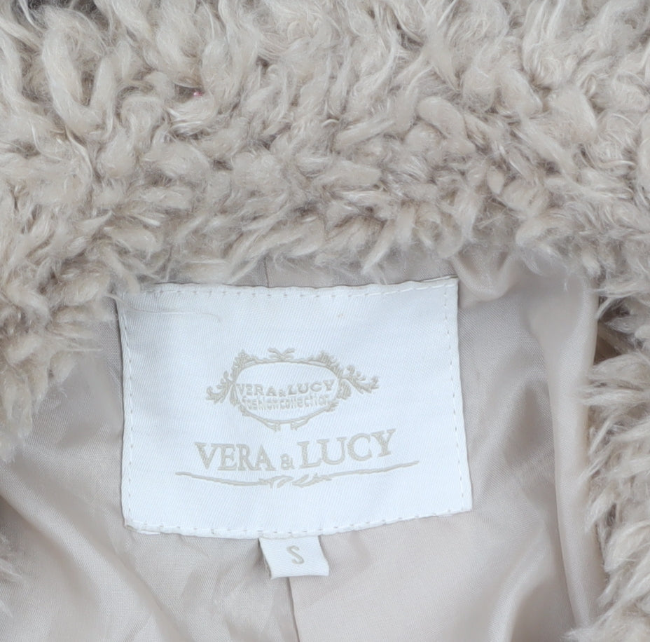 Womens UK Size S Vera & Lucy Beige Overcoat