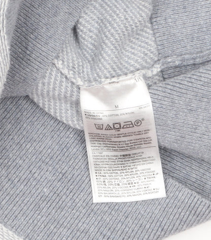 Banana Republic Men's Grey Full Zip Knit Jumper Medium