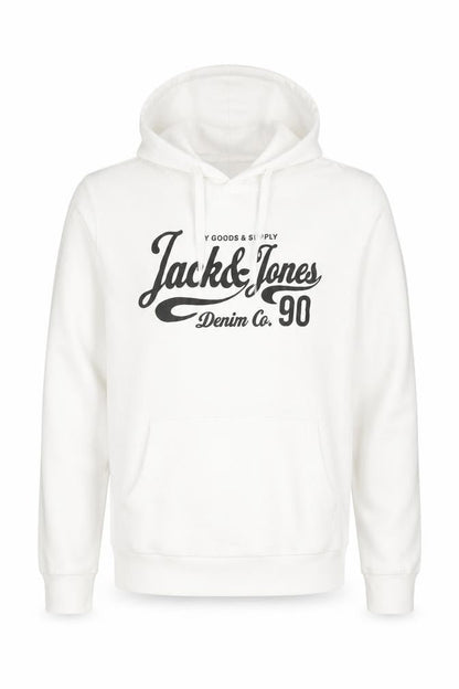 Mens UK Size M JACK & JONES White Pullover Hoodie