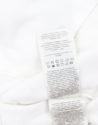 Mens UK Size M JACK & JONES White Pullover Hoodie