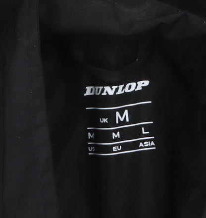 Dunlop Men's Black Windbreaker Jacket Size M 1/4 Zip Sports Coat