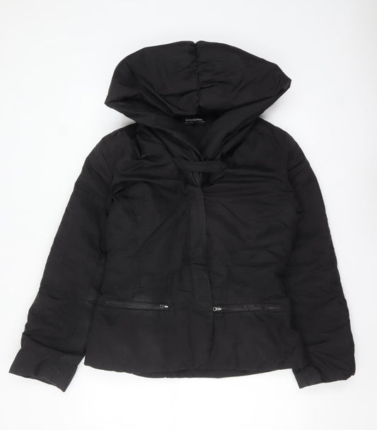 Womens UK Size L Coffee Shop Black Puffer Jacket