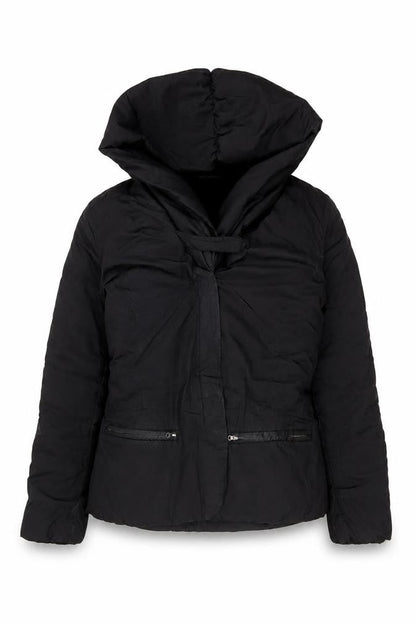 Womens UK Size L Coffee Shop Black Puffer Jacket