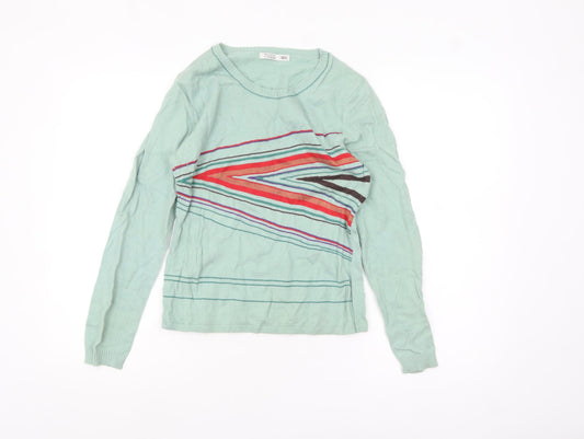 Womens UK Size M Marks and Spencer Green Pullover Jumper