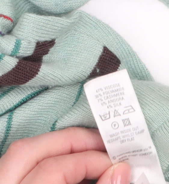 Womens UK Size M Marks and Spencer Green Pullover Jumper
