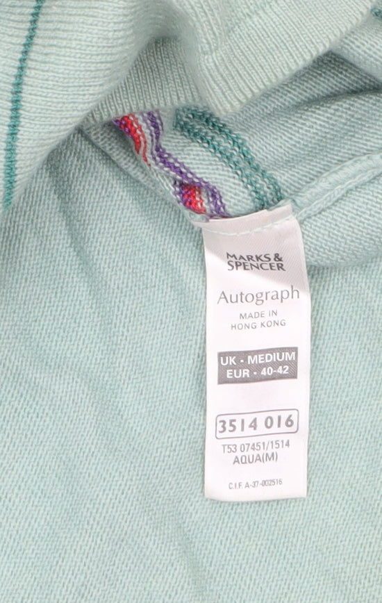 Womens UK Size M Marks and Spencer Green Pullover Jumper