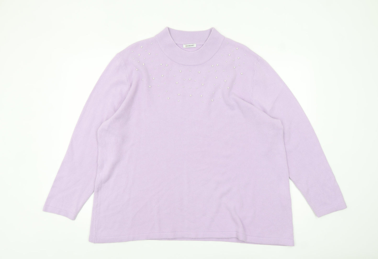 Womens UK Size 26/28 Damart Purple Pullover Jumper