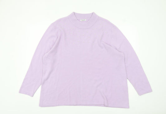 Womens UK Size 26/28 Damart Purple Pullover Jumper