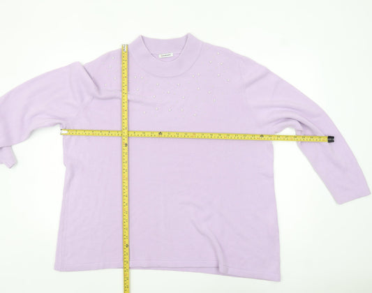Womens UK Size 26/28 Damart Purple Pullover Jumper