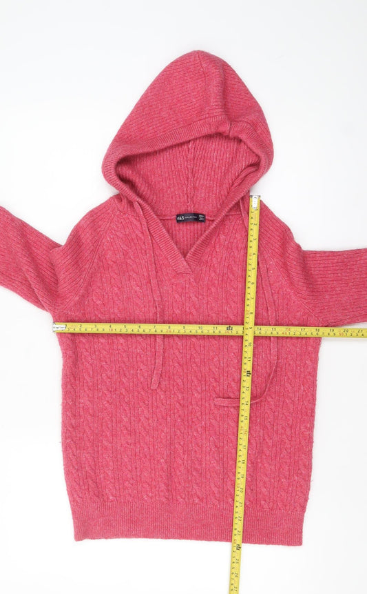 Womens UK Size S Marks and Spencer Pink Pullover Jumper