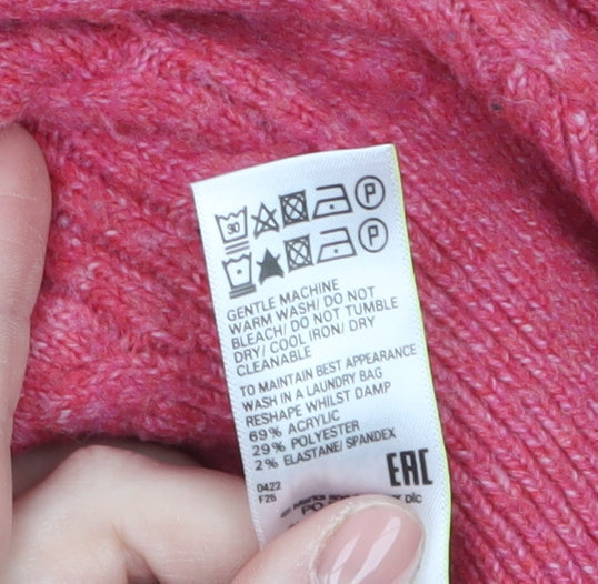 Womens UK Size S Marks and Spencer Pink Pullover Jumper