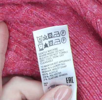 Womens UK Size S Marks and Spencer Pink Pullover Jumper