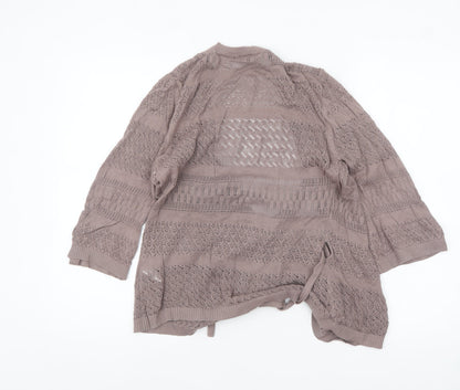 Womens UK Size M Marks and Spencer Beige Cardigan Jumper