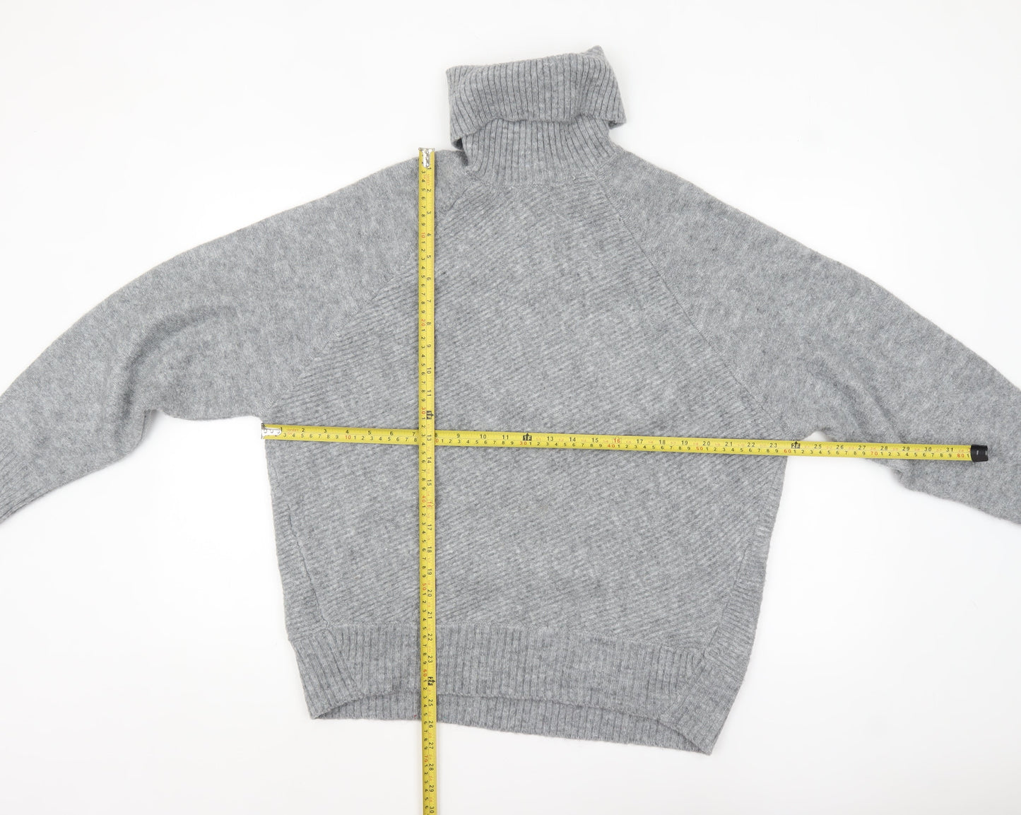 Womens UK Size M Mango Grey Pullover Jumper