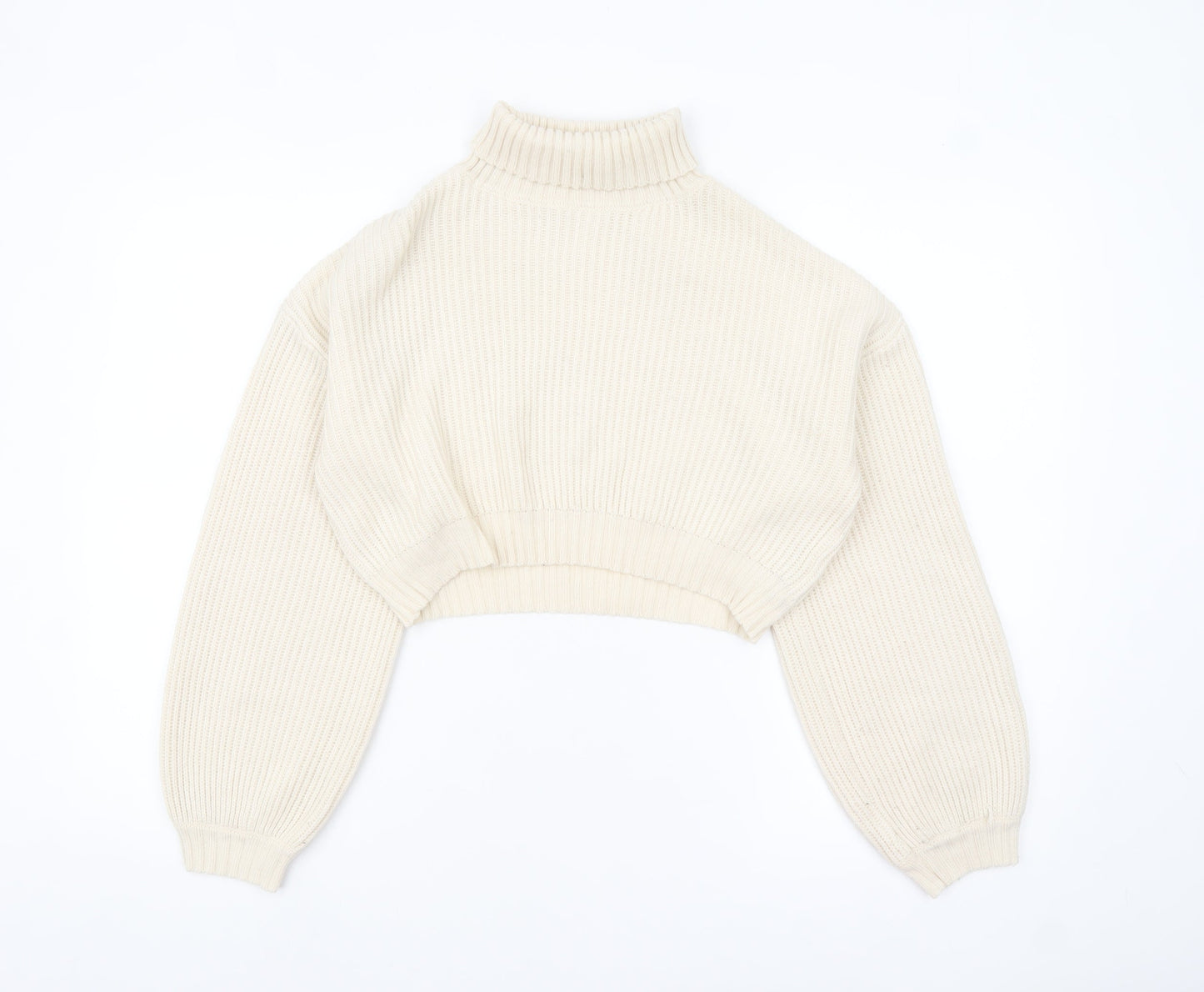 Womens UK Size 8 ROMWE Beige Pullover Jumper