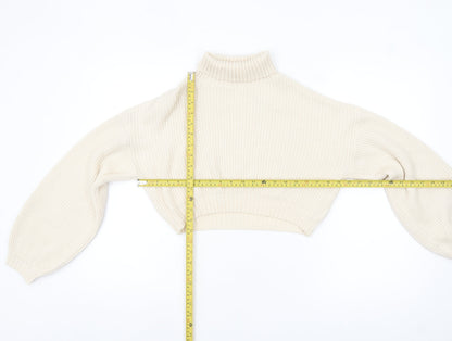 Womens UK Size 8 ROMWE Beige Pullover Jumper