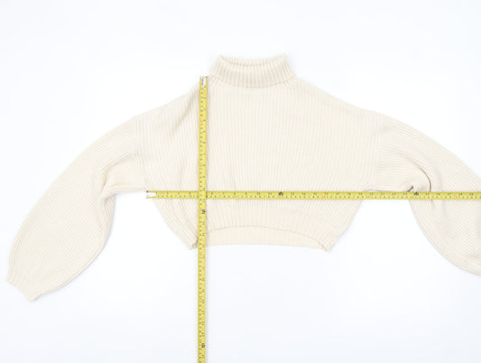 Womens UK Size 8 ROMWE Beige Pullover Jumper