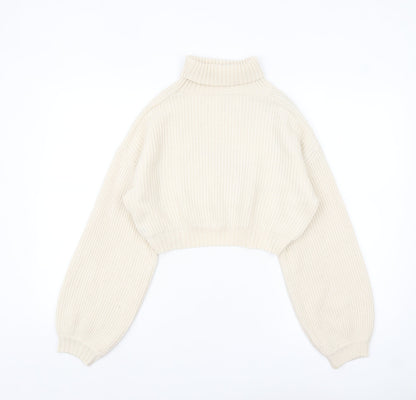 Womens UK Size 8 ROMWE Beige Pullover Jumper