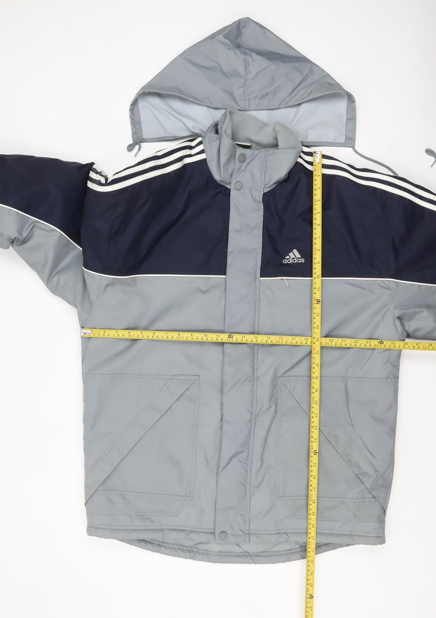 Mens UK Size L adidas Grey Puffer Jacket