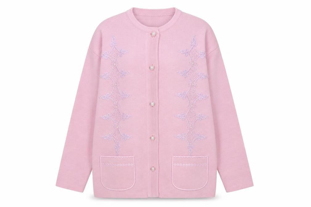 Womens UK Size S Paramour Pink Cardigan Jumper