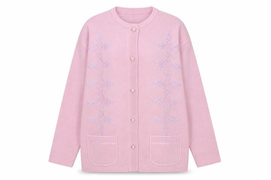 Womens UK Size S Paramour Pink Cardigan Jumper