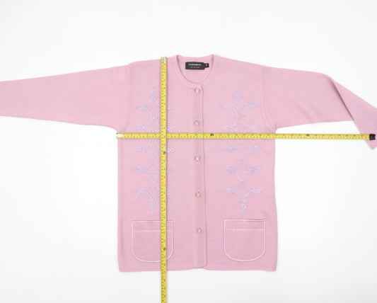 Womens UK Size S Paramour Pink Cardigan Jumper