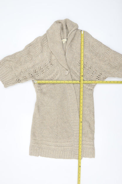 Womens UK Size M Monsoon Beige Cardigan Jumper