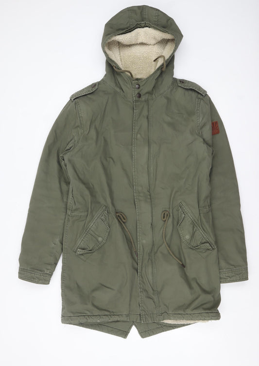Womens UK Size M Funky Buddha Green Parka Coat