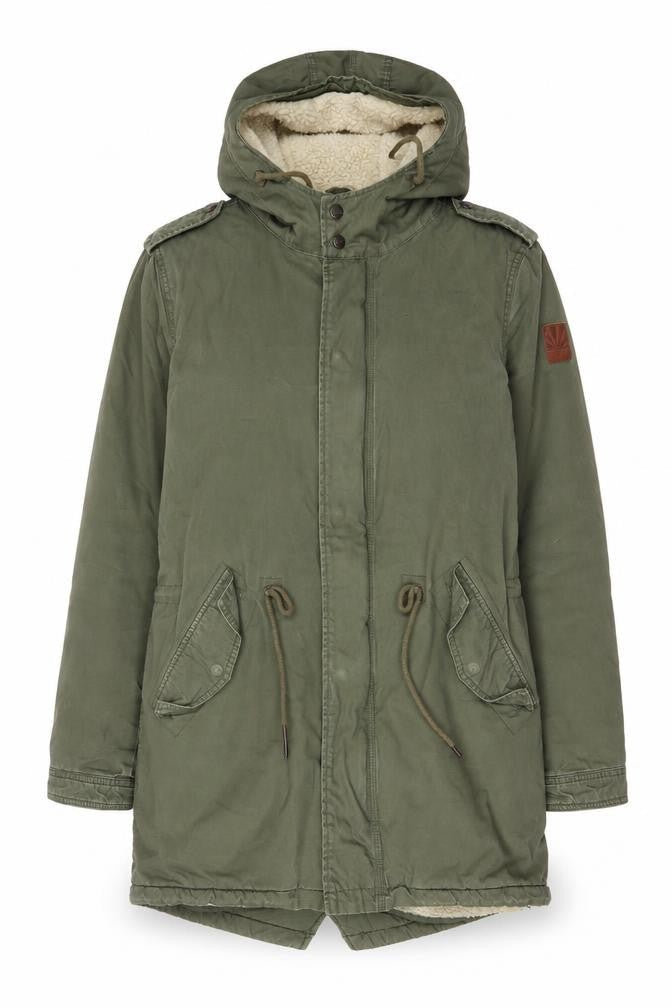 Womens UK Size M Funky Buddha Green Parka Coat