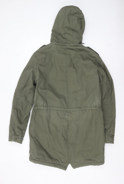 Womens UK Size M Funky Buddha Green Parka Coat