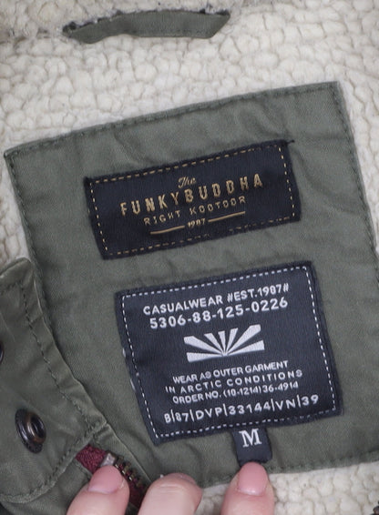 Womens UK Size M Funky Buddha Green Parka Coat