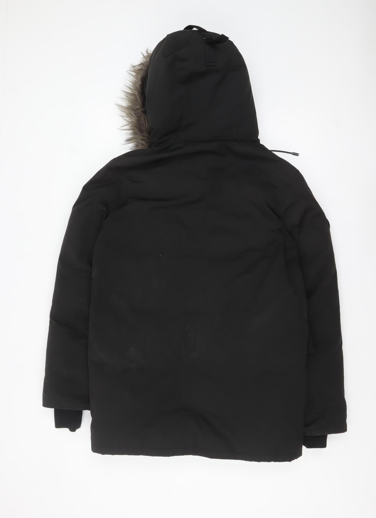 Womens UK Size S Superdry Black Parka Coat