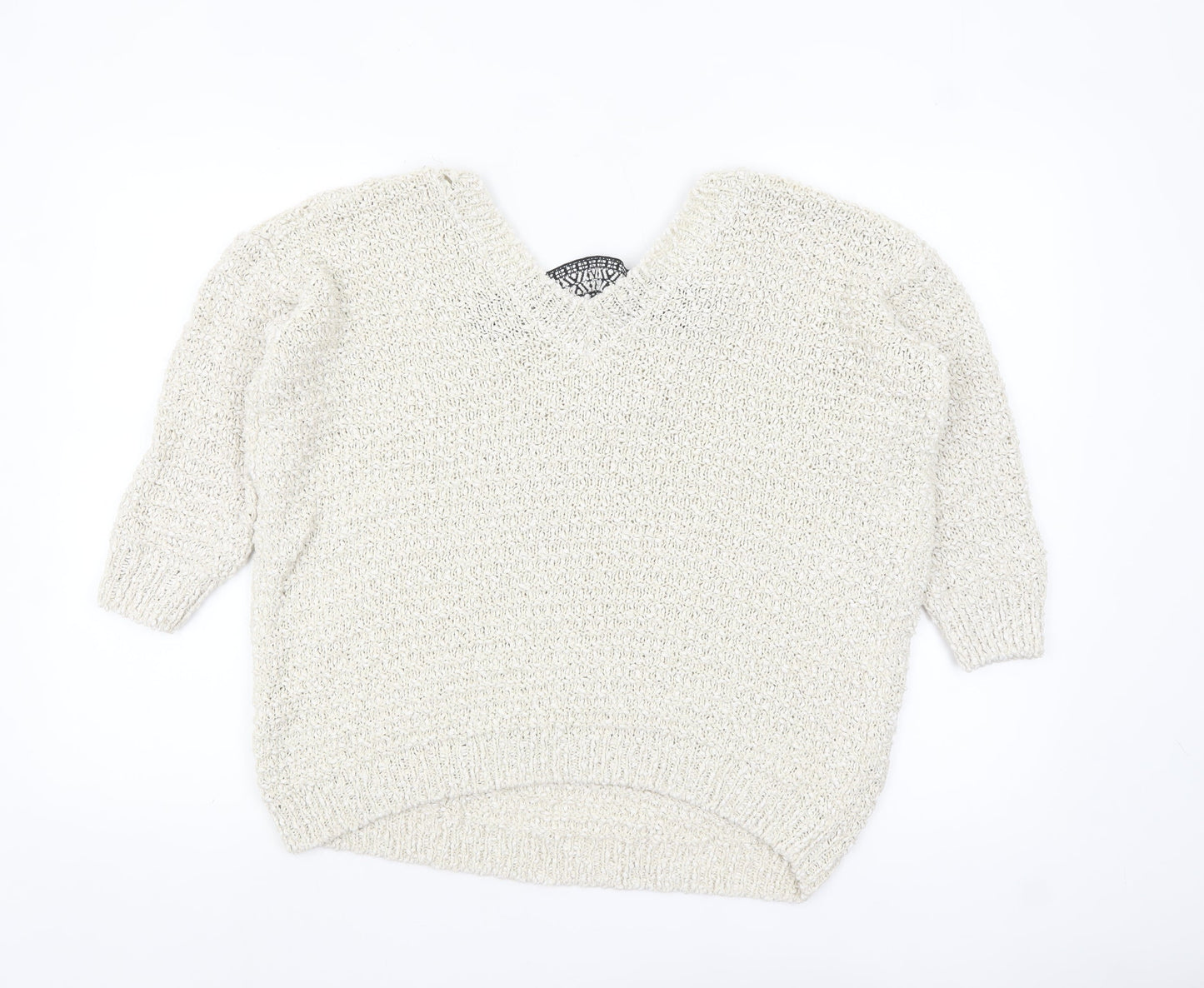 Womens UK Size 10 River Island Ivory Pullover Jumper