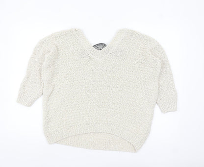 Womens UK Size 10 River Island Ivory Pullover Jumper