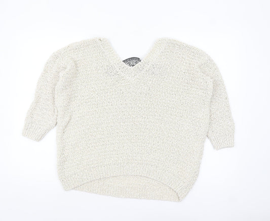 Womens UK Size 10 River Island Ivory Pullover Jumper