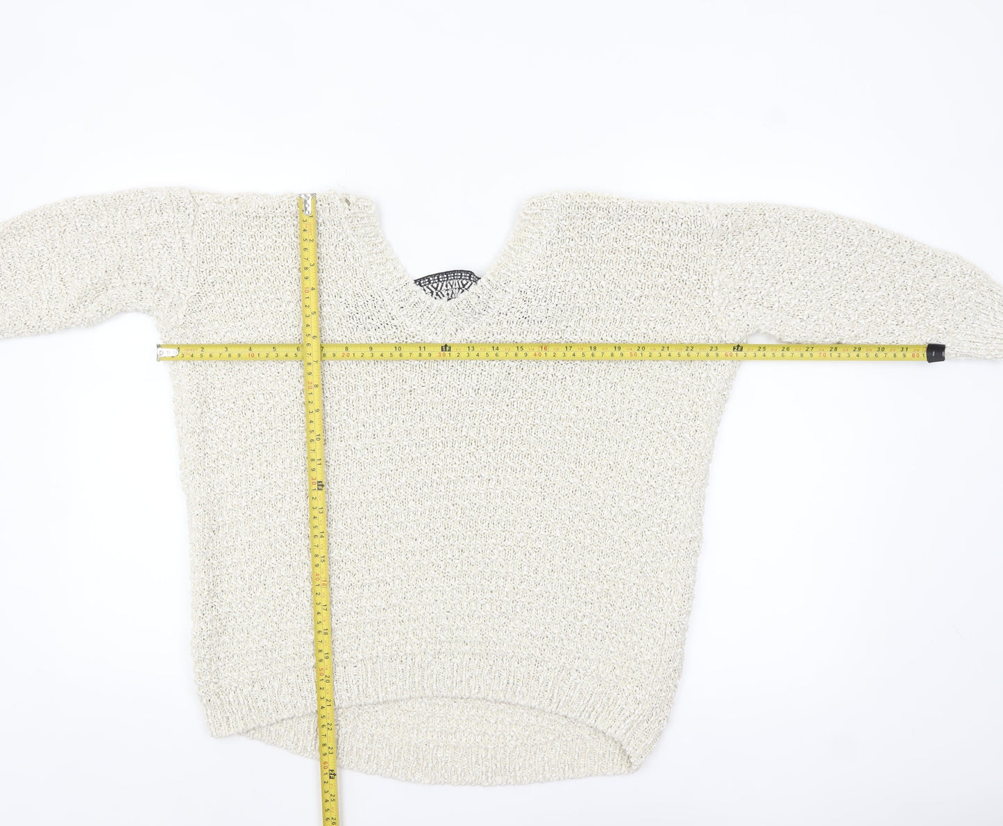 Womens UK Size 10 River Island Ivory Pullover Jumper
