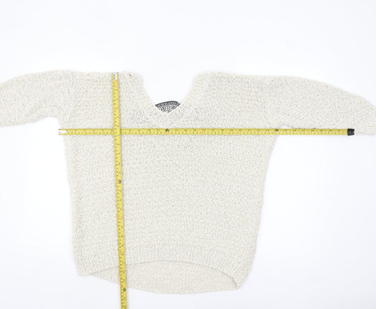 Womens UK Size 10 River Island Ivory Pullover Jumper