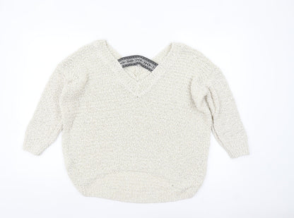 Womens UK Size 10 River Island Ivory Pullover Jumper