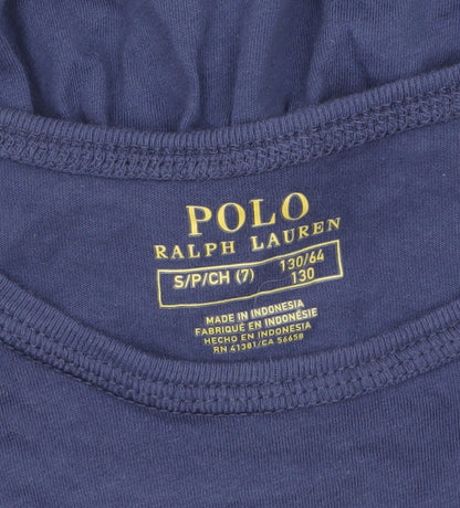 Ralph Lauren Girls Blue Cotton T-Shirt Dress Size 7 Years