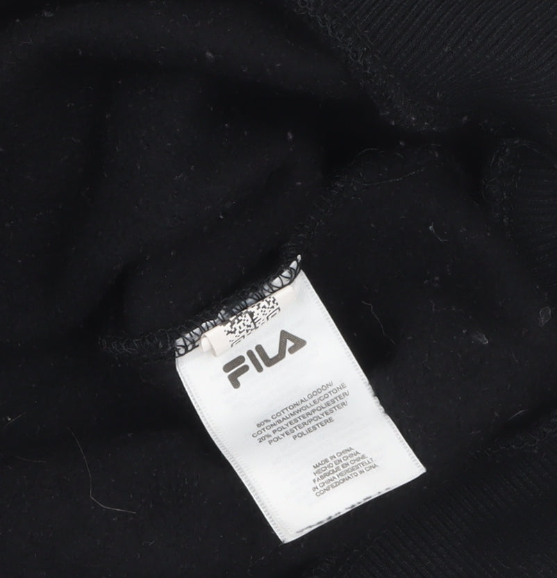 Womens UK Size 2XS FILA Black Pullover Sweatshirt