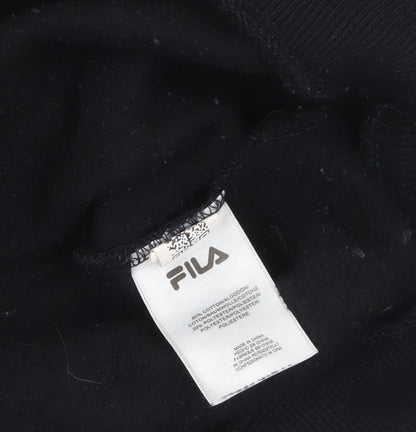 Womens UK Size 2XS FILA Black Pullover Sweatshirt