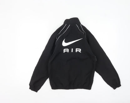 Nike Boys Black Air Track Jacket 11-12 Years Lightweight Zip Sportswear