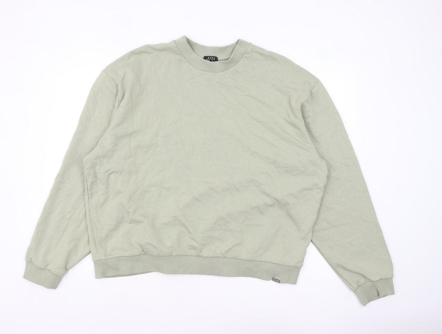 Mens UK Size XL boohooMAN Green Pullover Sweatshirt