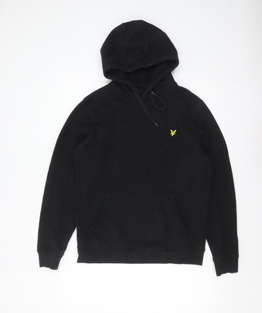 Mens UK Size M Lyle & Scott Black Pullover Hoodie