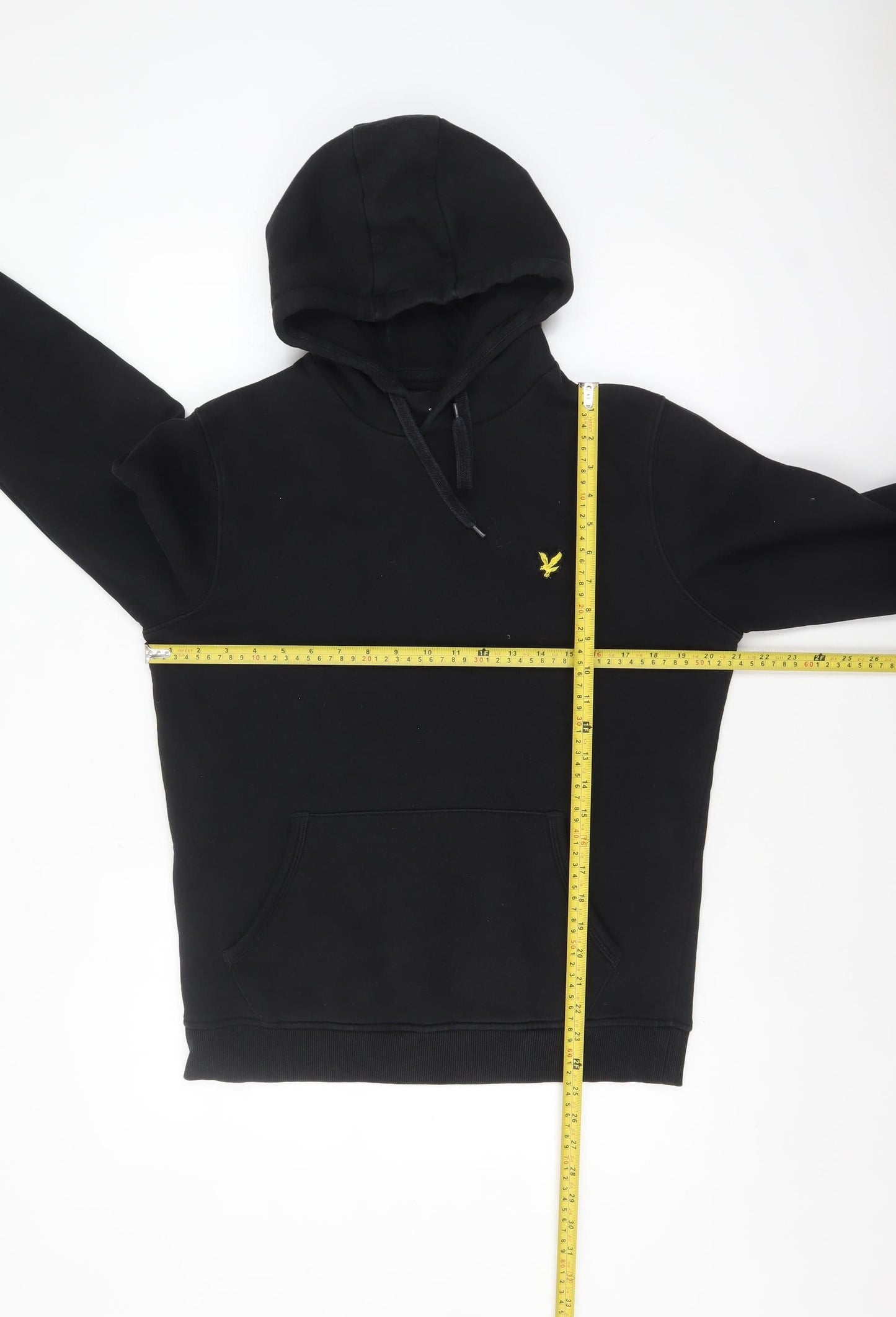 Mens UK Size M Lyle & Scott Black Pullover Hoodie