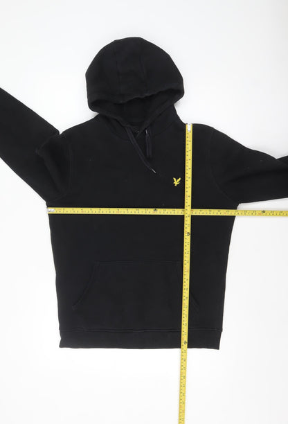 Mens UK Size M Lyle & Scott Black Pullover Hoodie