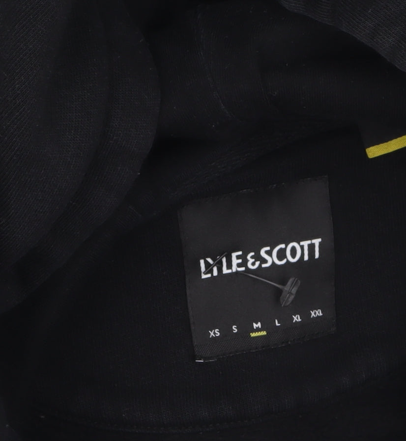 Mens UK Size M Lyle & Scott Black Pullover Hoodie